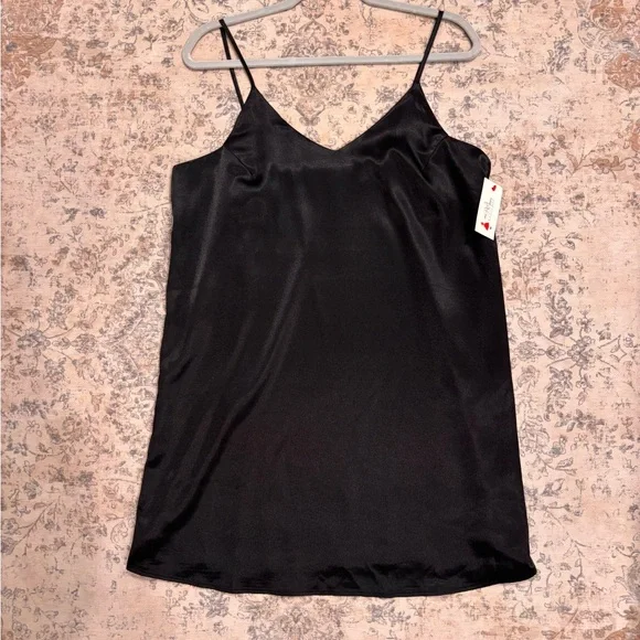 Active USA Black Satin Chemise - Picture 2 of 6